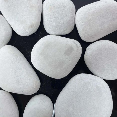 Canto rodado Blanco Plano Recycla - Saco 20 kg. - 10-50 mm