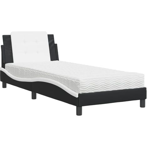 Maison Exclusive - Giroletto senza Materasso Zadar Nero e Bianco 80x200 cm in Similpelle (1/5)