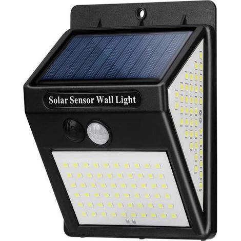 YMYNY Solar Light Outdoor, Outdoor Solar Lamp, Motion Sensor, 3 Modes [1 Pack 144 LEDs], Waterproof Wireless Solar Outdoor Lighting, Outdoor Wall Lamp for Garden [Energy Class A+] (1/4)