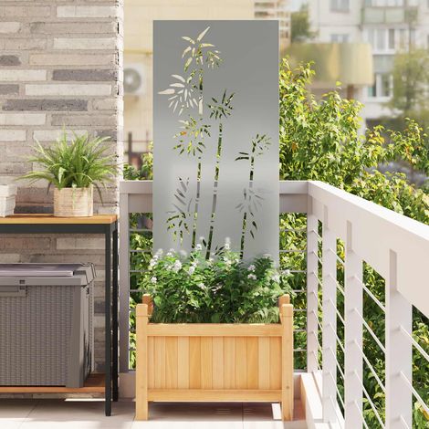 vidaXL Pantalla de Privacidad para Jardín Floral Plateado 50 x 140 cm (1/5)