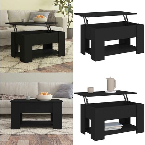 Couchtisch Schwarz 79x49x41 cm Holzwerkstoff - Couchtisch - Holzwerkstoff - Schwarz - Wohnzimmertisch - Beistelltisch - Home & Living (1/5)