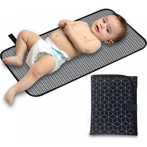 1 matelas à langer pliable, imperméable en tissu Oxford, forme flèche, adapté enfants 3-8 ans, pour sorties et voyage (1/5)