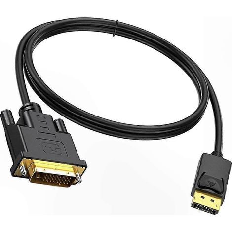 Câble adaptateur DVI vers DisplayPort pour la connexion entre un ordinateur de bureau et un projecteur (1/5)