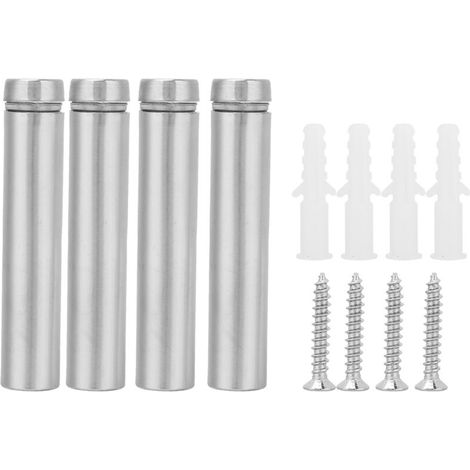 Soportes de montaje de vidrio huecos de acero inoxidable de 1260/1280 mm para clavos publicitarios (1280 mm) - Crezuo