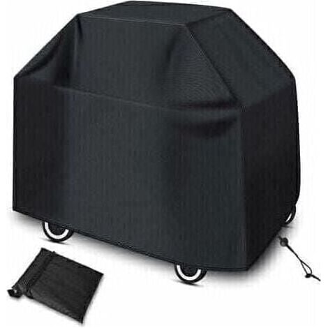 Mascot Grill Cover, Outdoor BBQ Protective Cover, Waterproof Cover, UV Protection, Windproof, Dustproof (145 x 61 x 117 cm, Black) MUMU (1/4)