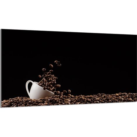 Protezione per piano cottura in vetro 90x52 Caffè (1/5)