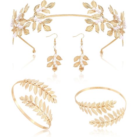 Brauthaarnadeln, Haarkämme und Blumen, Perlenhaarschmuck, Brauthaaraccessoires mit Kristallblättern für Damen und Mädchen