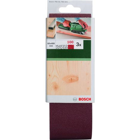 Ensemble de feuilles de papier de verre ruban de qualité rouge Taille 100 BOSCH 2609256190 (1/2)