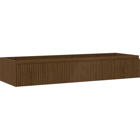 Mexen Rivel mobiletto da bagno sotto lavello 140 cm, 1 cassetto, scanalato, noce - 91A20-14023-1-BF86 (1/5)