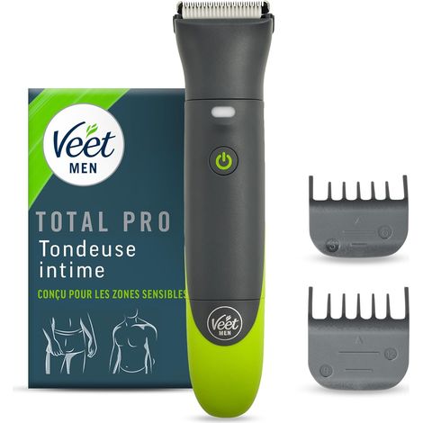 Men Total ProTM Tondeuse Intime Pour Homme - Rasoir électrique Multi-Usage pour Aine, Barbe et Corps - Chargeur USB - 100% étanche (IP67) (1/5)