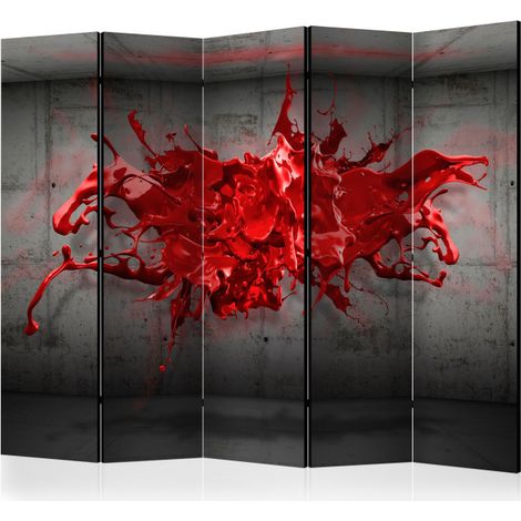 Paravent 5 Volets "Red Ink Blot" 172x225cm (1/2)
