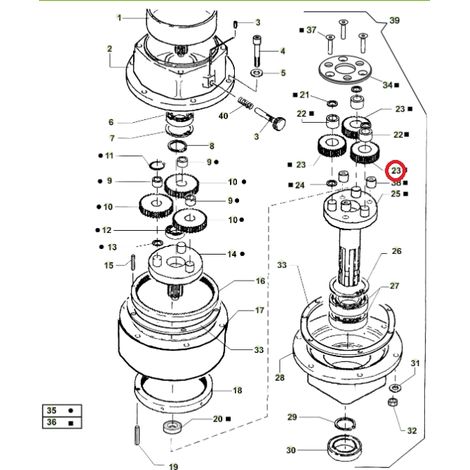 ORIGINAL ACTIVE segunda etapa taladro satélite modelos t143 - t152 022717