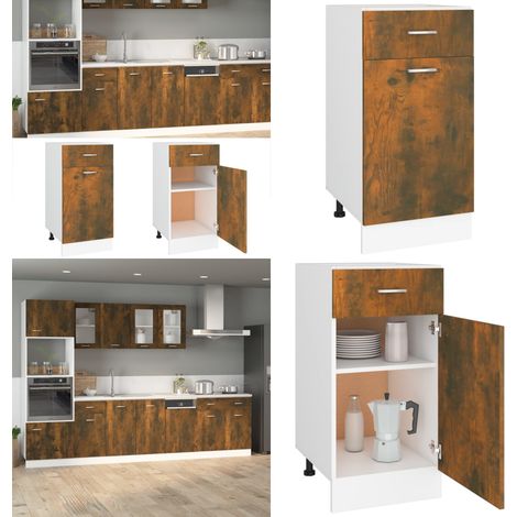 Unterschrank mit Schublade Räuchereiche 40x46x81,5 cm - Unterschrank - Küche - Küchenschrank - Holzküche - Holzschrank - Home & Living (1/5)