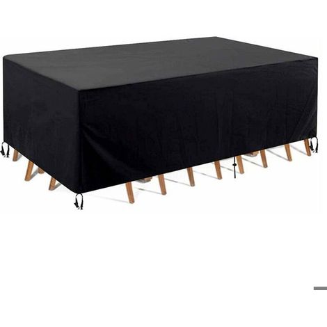 HONORNIC - Couverture de meubles d'extérieur en tissu Oxford housse de protection pour table et chaise de jardin housse de chaise étanche à la (1/4)