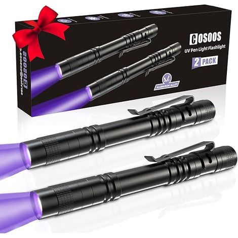Lampe UV - 395 nm - Torche Portable pour Détection de Liquides - Inspection Hôtelière et Parasitaire - 2 Pièces (1/3)