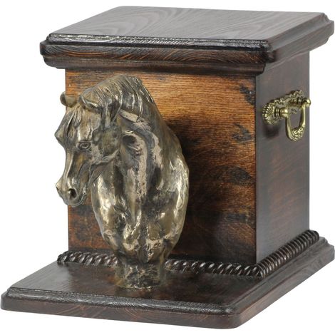 Urna per ceneri di cavallo arabo con statuetta, urna elegante per un cavallo, urna unica con busto di cavallo di Art-Dog (1/5)