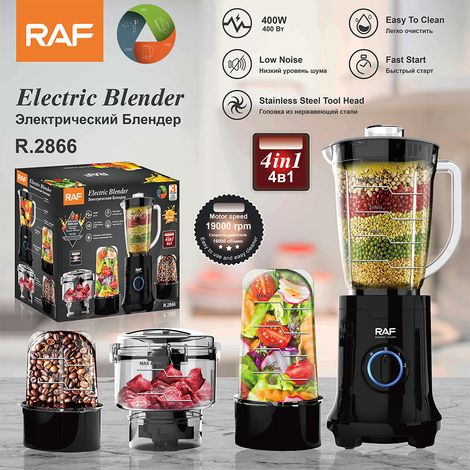 Extracteur de jus 4 en 1 aux normes européennes - Extracteur de jus portable - Hachoir à viande - Mixeur - Broyeur - 0,8 L (1/5)