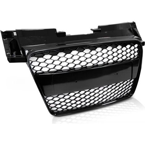 Grille de calandre pour Audi TT 8J de 2006 a 2014 Look Sport Noir brillant-38601489
