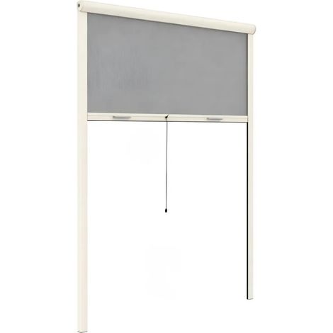 Zanzariera a Rullo Verticale 60x150 Riducibile in Alluminio Avorio