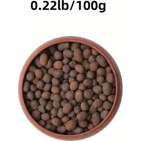 (100 g) Billes d'argile expansée pour culture hydroponique de jardin – Granulés ovales en céramique organique pour pots, jardinières, orchidées, plantes succulentes, drainage par le fond (1/4)
