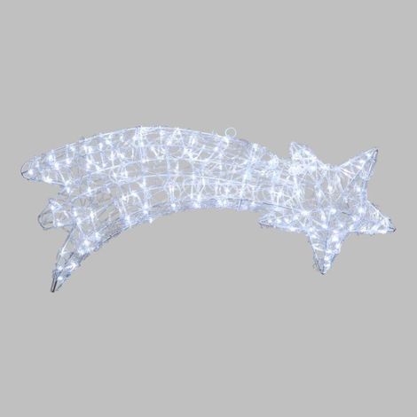 Étoile filante lumineuse 75cm 2D 140 LED blanc froid fixe Acrylique 31V Lotti (1/5)