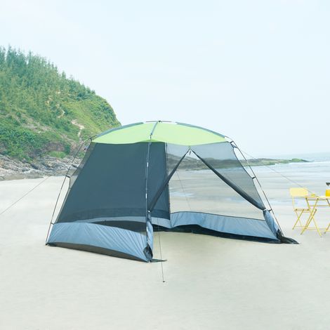 Carpa de jardín Beekdaelen poliéster 305x305x213cm - Gris [pro.tec] (1/5)