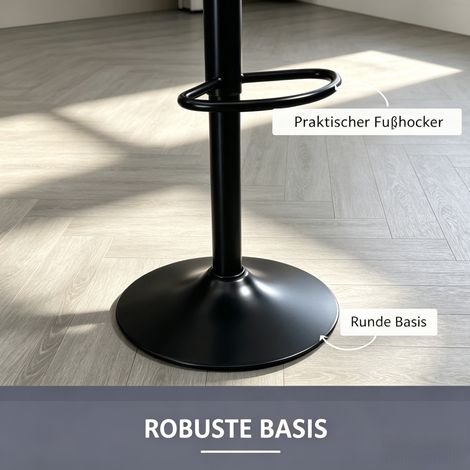Tabourets de bar élégants à hauteur réglable, tabourets de comptoir stylés, tabouret moderne (uniquement avec 2 chaises) (1/4)