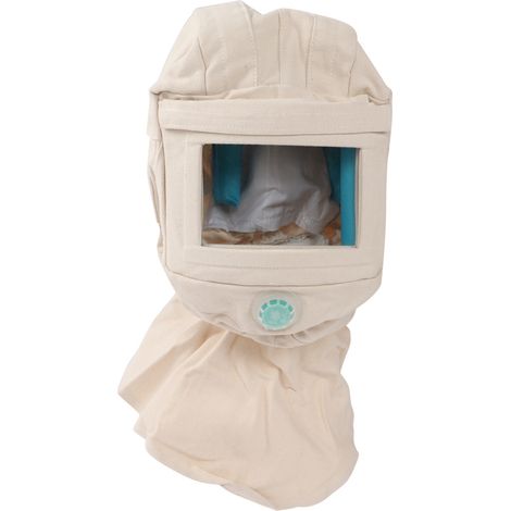 Cagoule de sablage anti-vent et anti-poussière, protection faciale respirante pour le polissage et le ponçage (1/5)