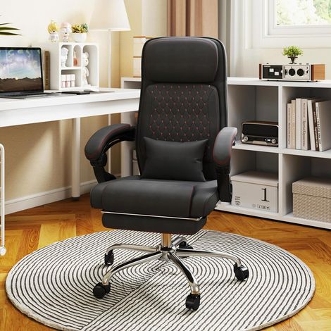 Ergonomischer Bürostuhl mit Fußpedalen und hoher Rückenlehne, verstellbare Höhe (1/5)