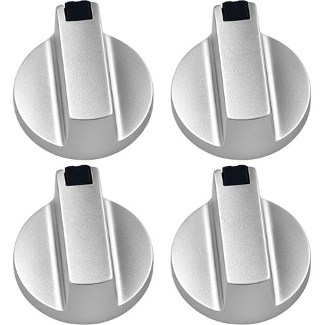 Gas Knob, 4 Pcs Gas Cooker Knobs Zinc Alloy Kitchen Oven Knob Rotary Universal Locks Oven Switch Cooking Surface Control, 6mm (1/5)