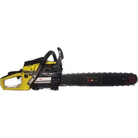 MOTOSIERRA POTENTE KRAFT ROYAL CON MOTOR 52CC DE 2 TIEMPOS, ARRANQUE FACIL Y ESPADIN 20"