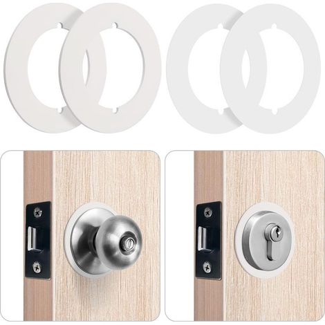 2pcs Plaques Arrière de Poignée de Porte Version Ronde, Plaque Renfort pour Poignée Porte pour Réparation Fixation Plaques Arrière (1/5)