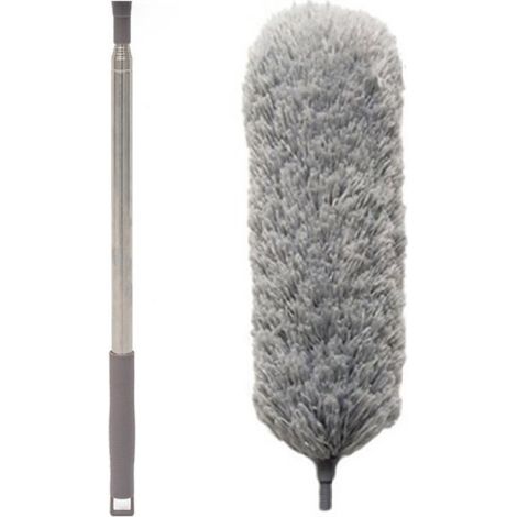 Plumeau Télescopique - Manche Rétractable 2,5 M - Tête Flexible 360° - Capuchon En Silicone Anti-rayure - 1 Pièce (1/5)