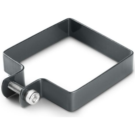 Easycloture – Collier de fixation carré 60 x 60 mm pour portillon grillagé – Acier galvanisé – Hauteur 20 mm – Fixation directe sans scellement