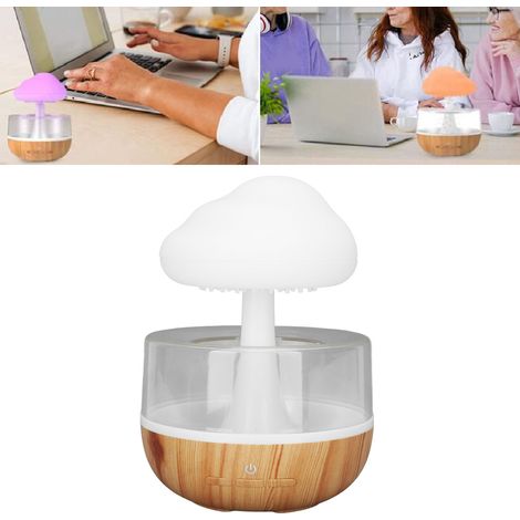 Luftbefeuchter mit Wolken- und Regentropfenmotiv, farbenfroher Aromadiffusor mit tropischem Waldpilzmotiv, LED-Schreibtischlampe mit Wolkenlandschaftsmotiv für Zuhause (1/5)