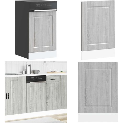 vidaXL Geschirrspülerblende Porto Grau Sonoma 45x1,5x67 cm (1/5)