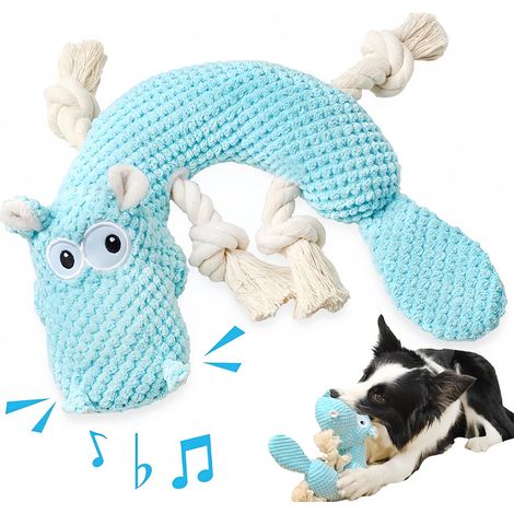 MCBOSON Jouet en peluche hippopotame pour chien (1/5)