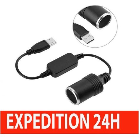 Adaptateur d'alimentation - USB vers 12V - Noir - Universel - 8W (1/5)