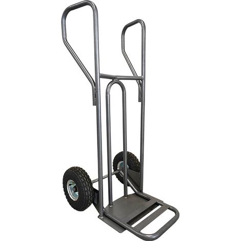 Diable - Pelle fixe 238x405mm - charge 250kg - Roues pneumatiques - DVPF2-RG-BR (1/4)