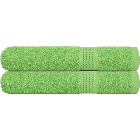Serviettes de sauna FROGN 2 pièces vert pomme 80x200 cm 360 g/m²