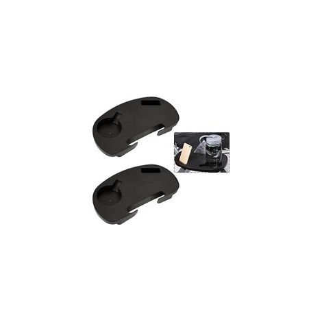 Lot de 2 Plateau Latérales de Chaise, Tablettes de Téléphone et Porte-gobelet, Facile à Clipser, Convient Portable pour Pêche Chaises Longues Camping Pique-Nique, Extérieur, Plage, Jardin