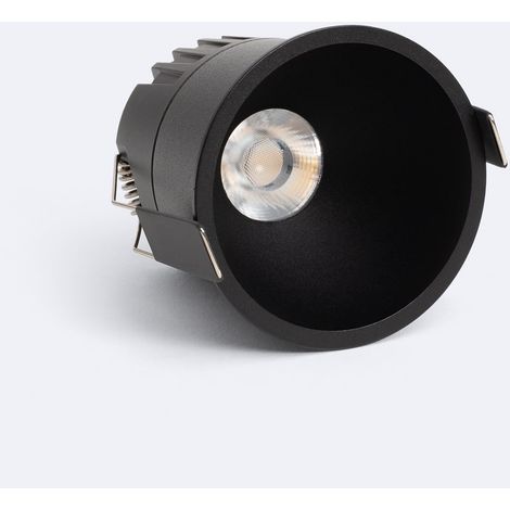Foco Downlight LED 12W Corte Ø 75 mm Deep 4000K Negro Blanco Neutro