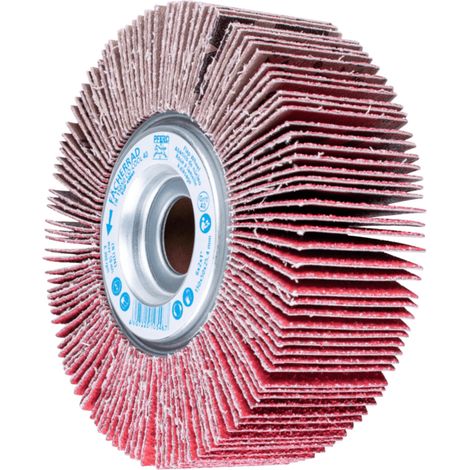 PFERD TOOLS Lamellenschleifrad FR Ø 150x50mm Bohrung Ø 25,4 mm CO-COOL40 für kühlen Schliff auf Edelstahl 2 Stk (1/4)