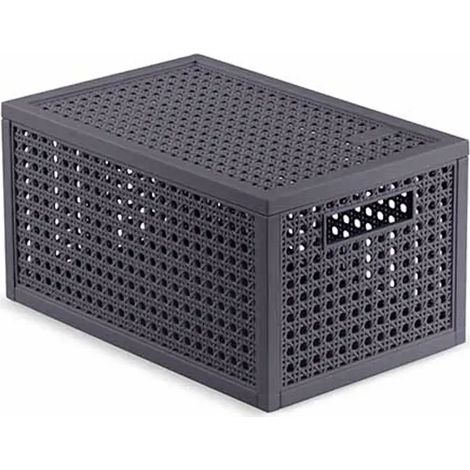 Panier de rangement Curver kaya avec couvercle et poignées intégrées