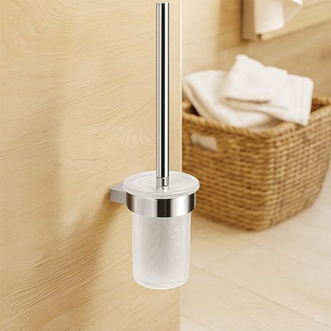 AquaCraft 200 WC-Bürstengarnitur 20060000-00 Wandmodell, mit Glas, chrom (1/3)