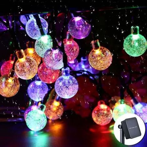 Guirlande Solaire - Multicolore - 6M - 30LED - IP65 Etanche - 8 Modes d'éclairage (1/4)