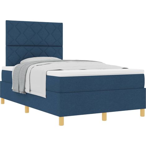 Maison Exclusive - Boxspringbett mit Matratze mit Kopfteil Blau 1