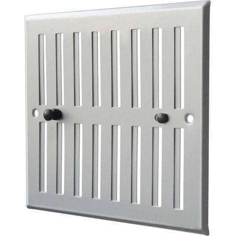 La ventilazione GALD1917 Griglia di ventilazione rettangolare in alluminio con dosatore e pomello metallico, dimensioni 190x168 mm (1/5)