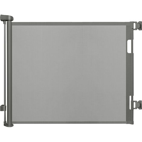Barrière de Sécurité Rétractable pour Bébé, 0-150 cm Barriere Retractable Enfant, Barrière Sécurité Enfant Adaptée aux Escaliers, Couloirs, Intérieur et Extérieur (Gris) (1/5)