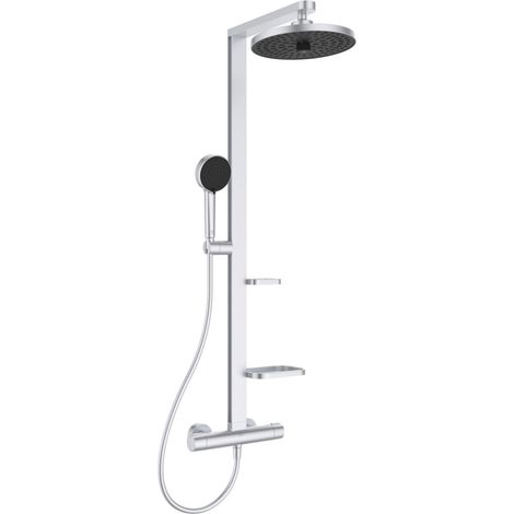 Ideal Standard ALU+ - Conjunto de ducha con termostato, diámetro 26 cm, 2 chorros, rosado BD583RO